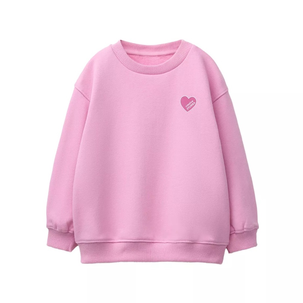 ZARA BASIC HEART SWEATSHIRT